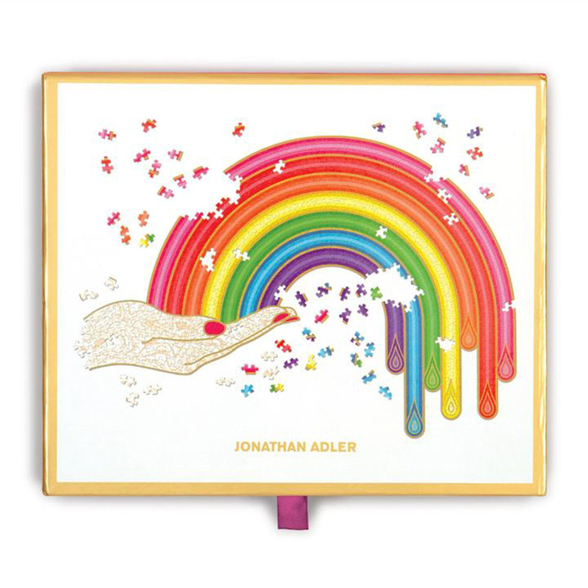 An image of Hachette Jonathan Adler Rainbow Shaped 750 Piece Puzzle