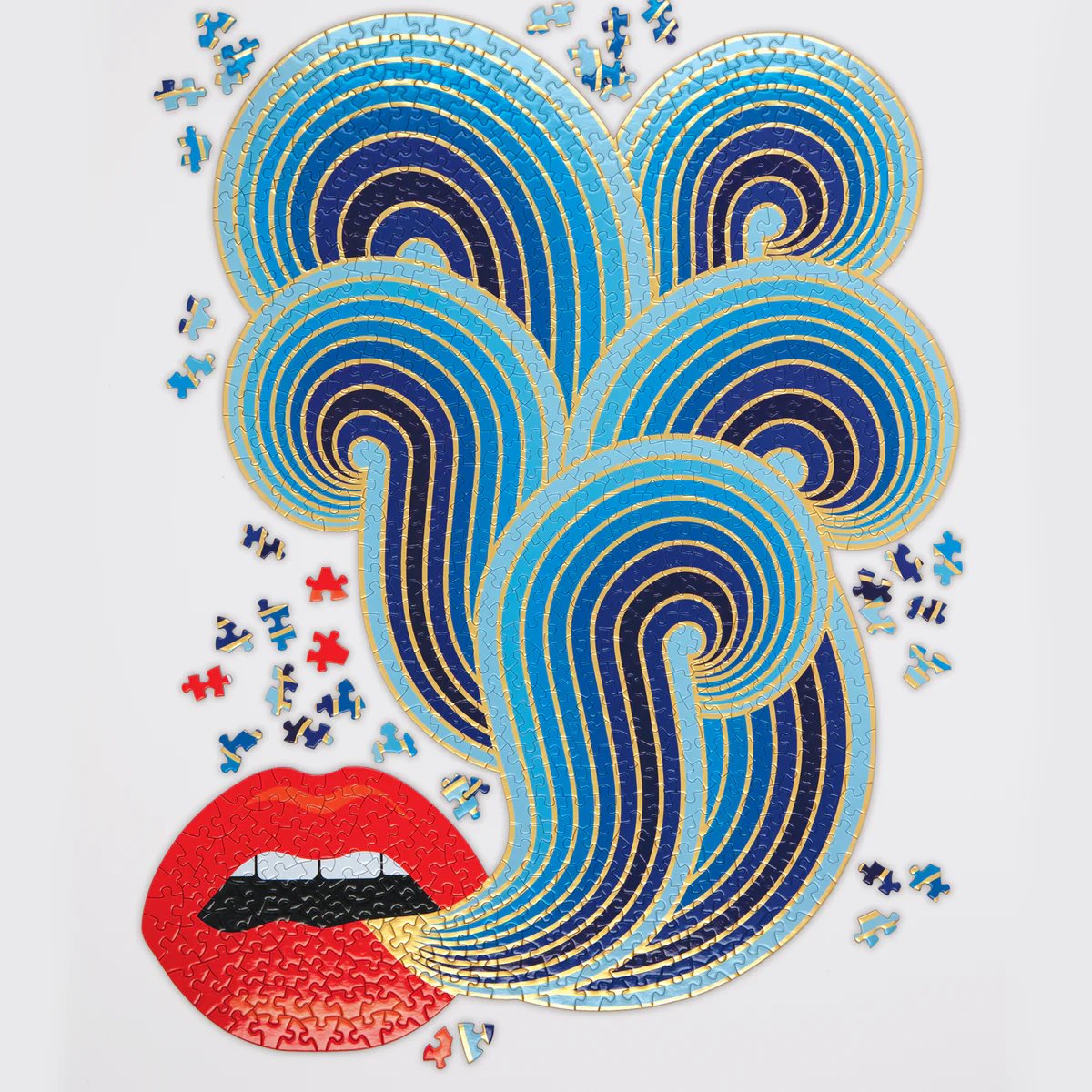 An image of Hachette Jonathan Adler Lip Shaped Puzzle