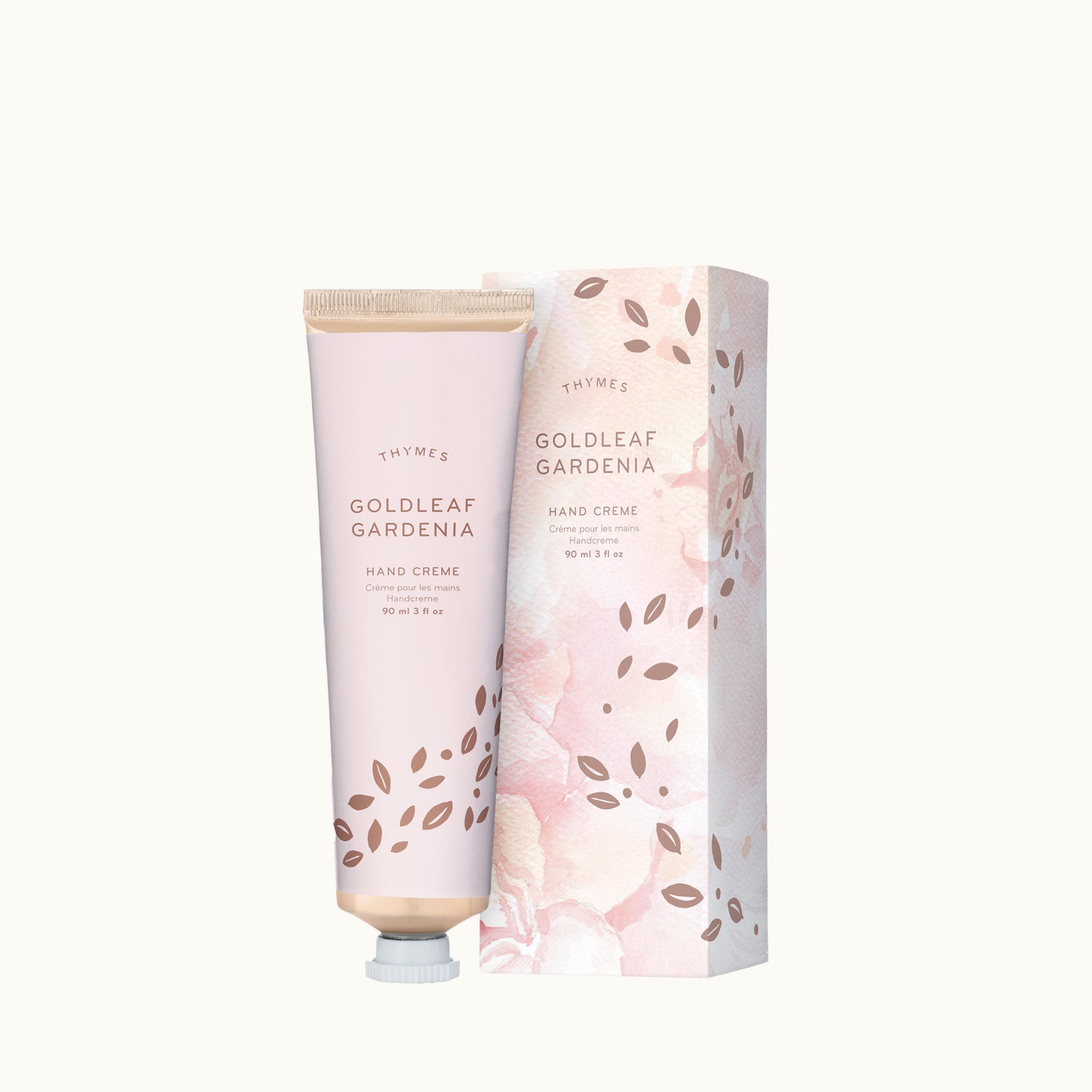 An image of Thymes Goldleaf Gardenia Hand Cream 3 fl oz