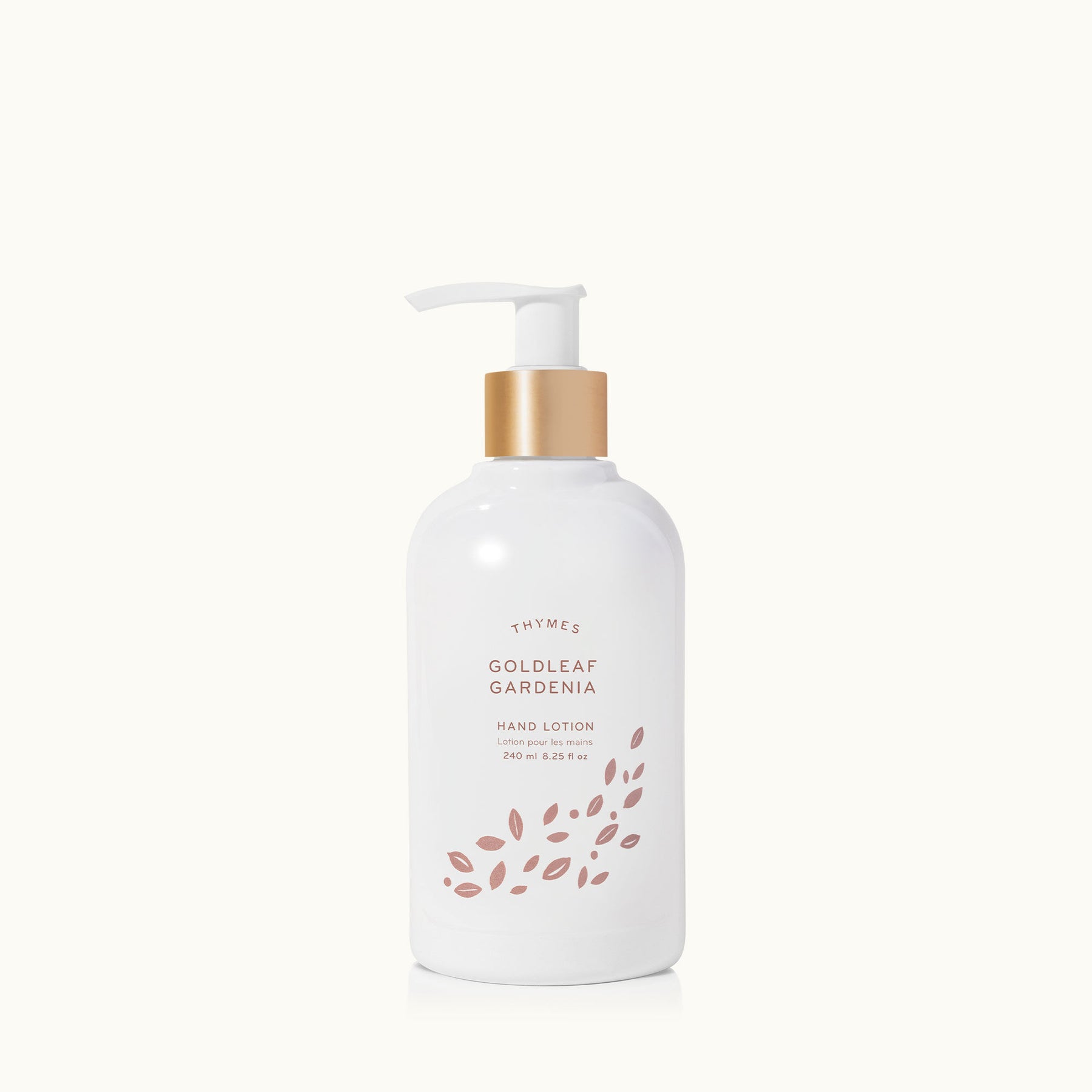 An image of Thymes Goldleaf Gardenia Hand Lotion 8.25 fl oz