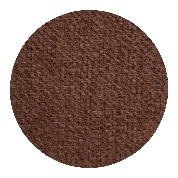 Bodrum Wicker Round Placemat in Chocolate