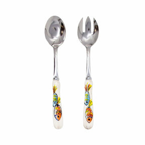 Vietri Pesci Colorati Salad Server Set