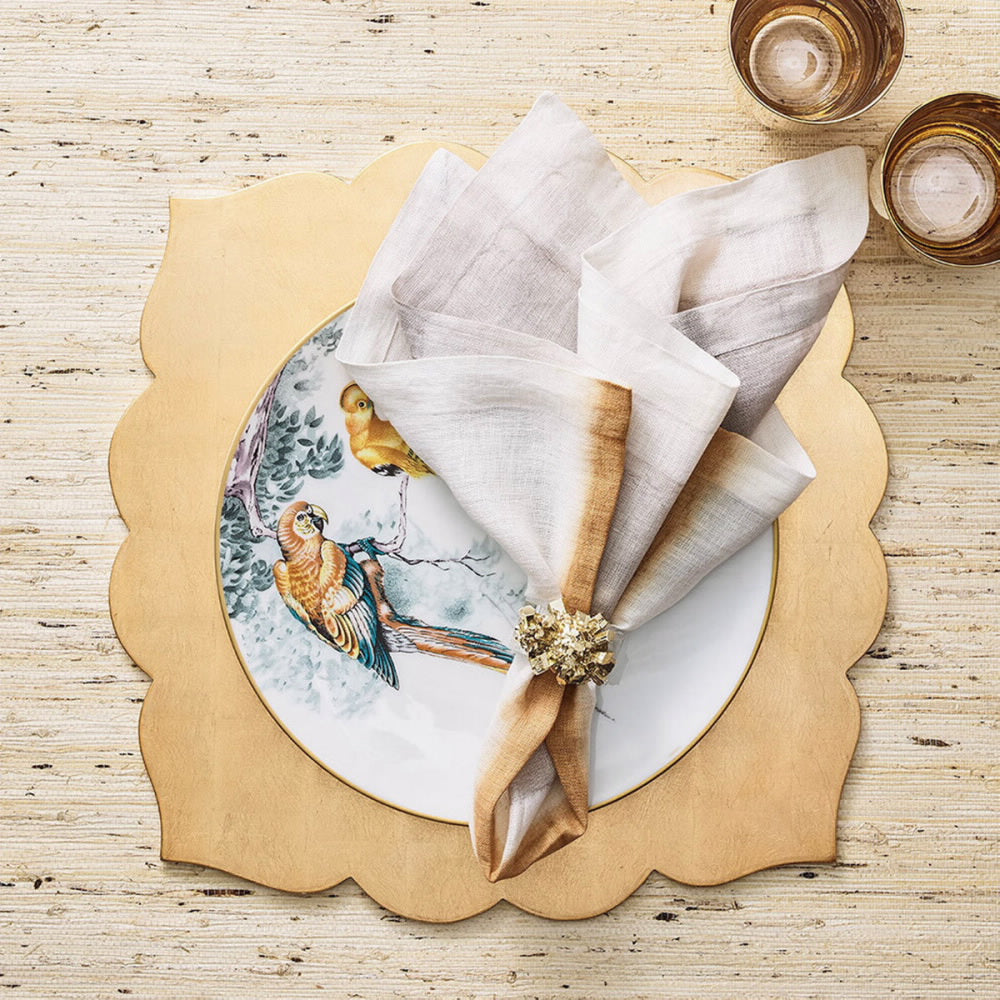 An image of Kim Seybert Geode Gold Napkin Ring, Set of 4