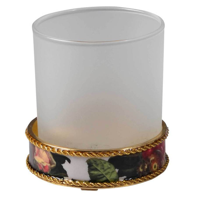 An image of Mike and Ally Bouquet Round Tumbler- Gold Trim