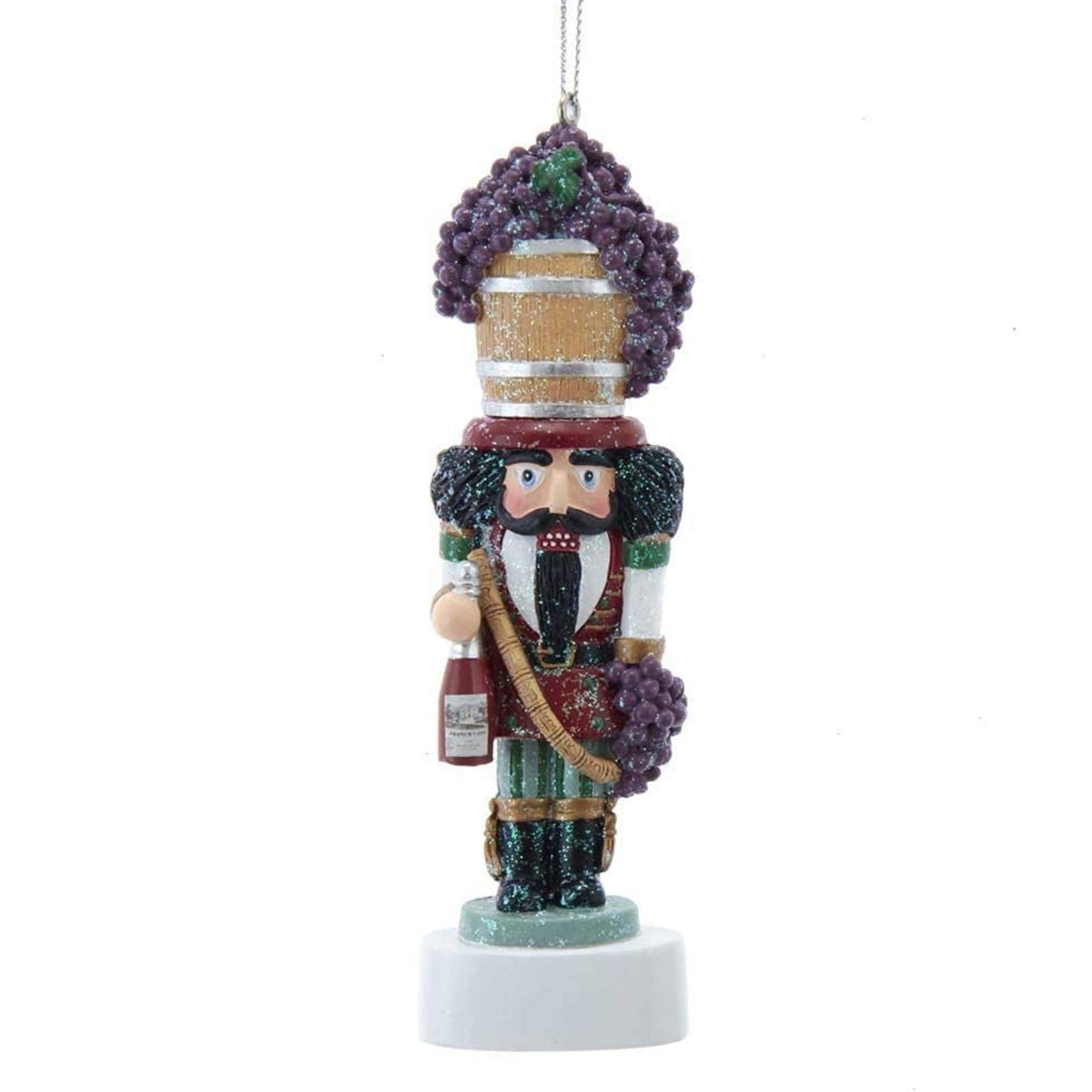 An image of Kurt Adler Wine Nutcracker Personalize Ornament