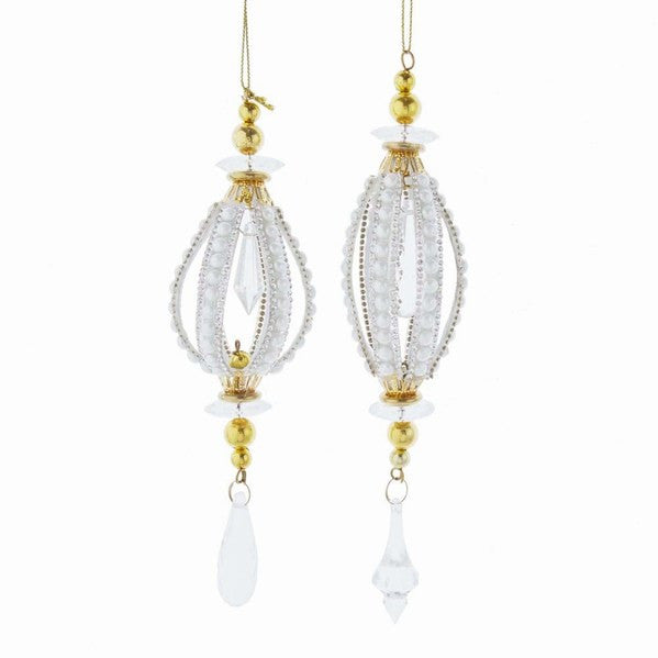 An image of Kurt Adler Acrylic Gold Dangle Drop Ornament