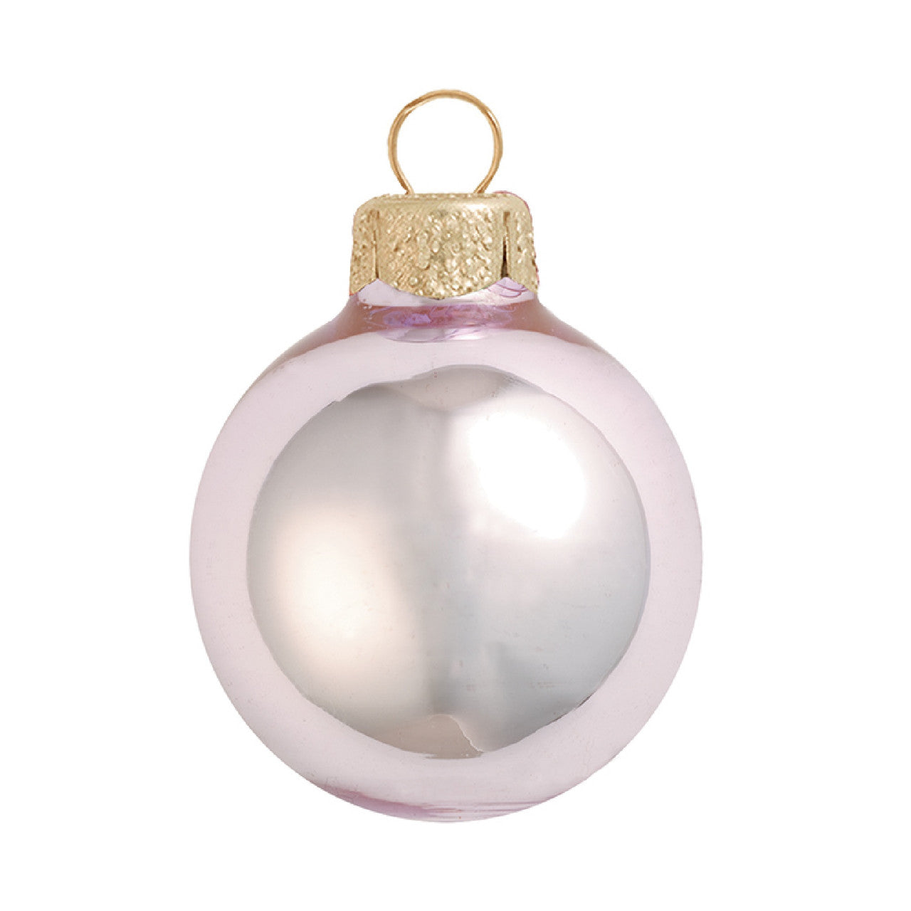 Whitehurst Baby Pink Shiny Glass Ornamen - Box of 14