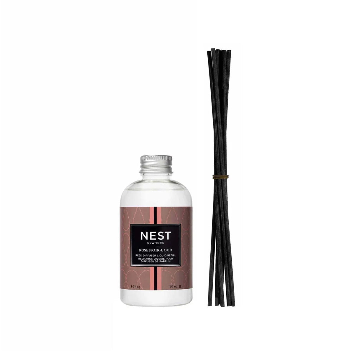 An image of Nest Fragrances Rose Noir & Oud Reed Diffuser Refill 5.9 oz