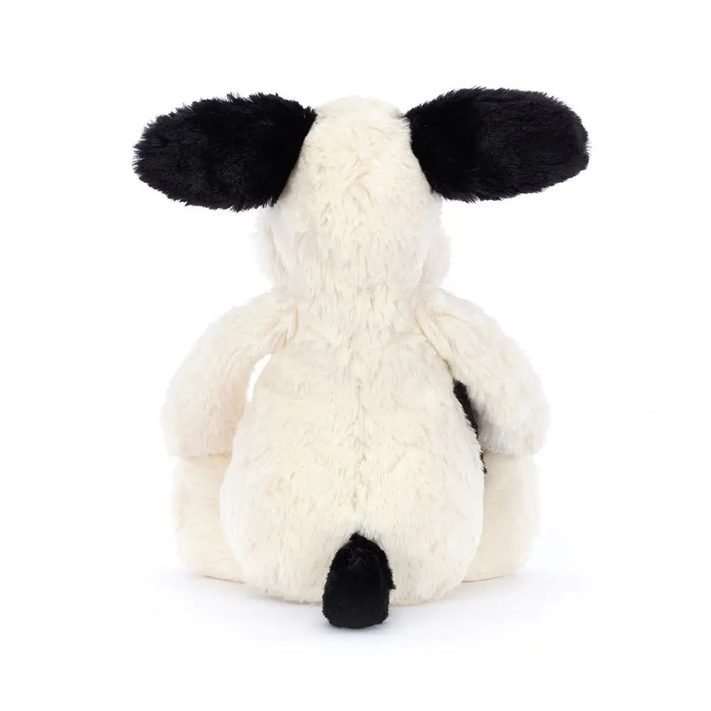 Jellycat Bashful Black and Cream Puppy Medium