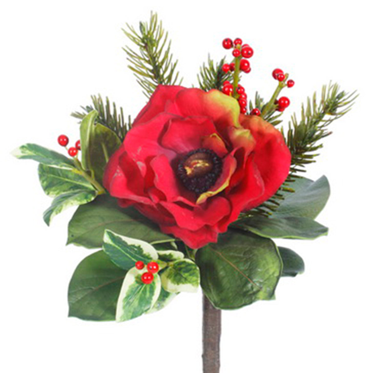 An image of Winward Holiday Poppy Anemone Pick - 12 inch