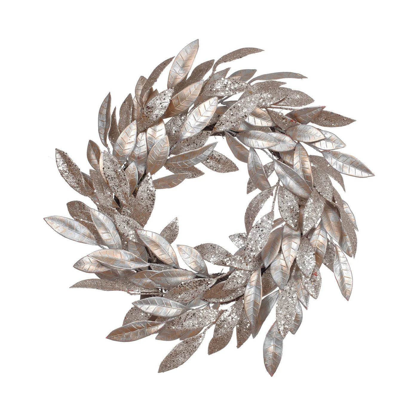 An image of Winward Platinum Laurel Leaf Wreath - 20 inch