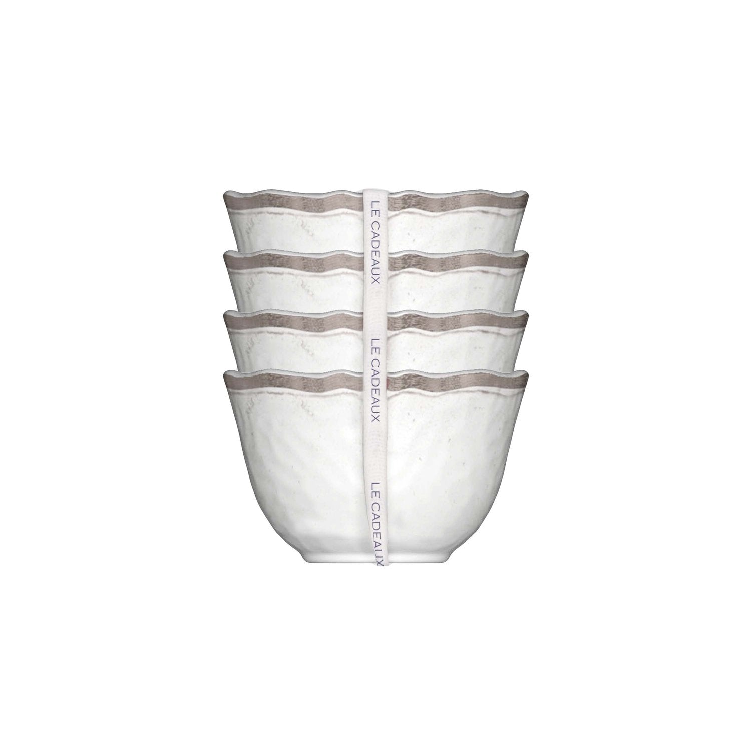Le Cadeaux Rustica Melamine Dessert Bowls - Set of 4
