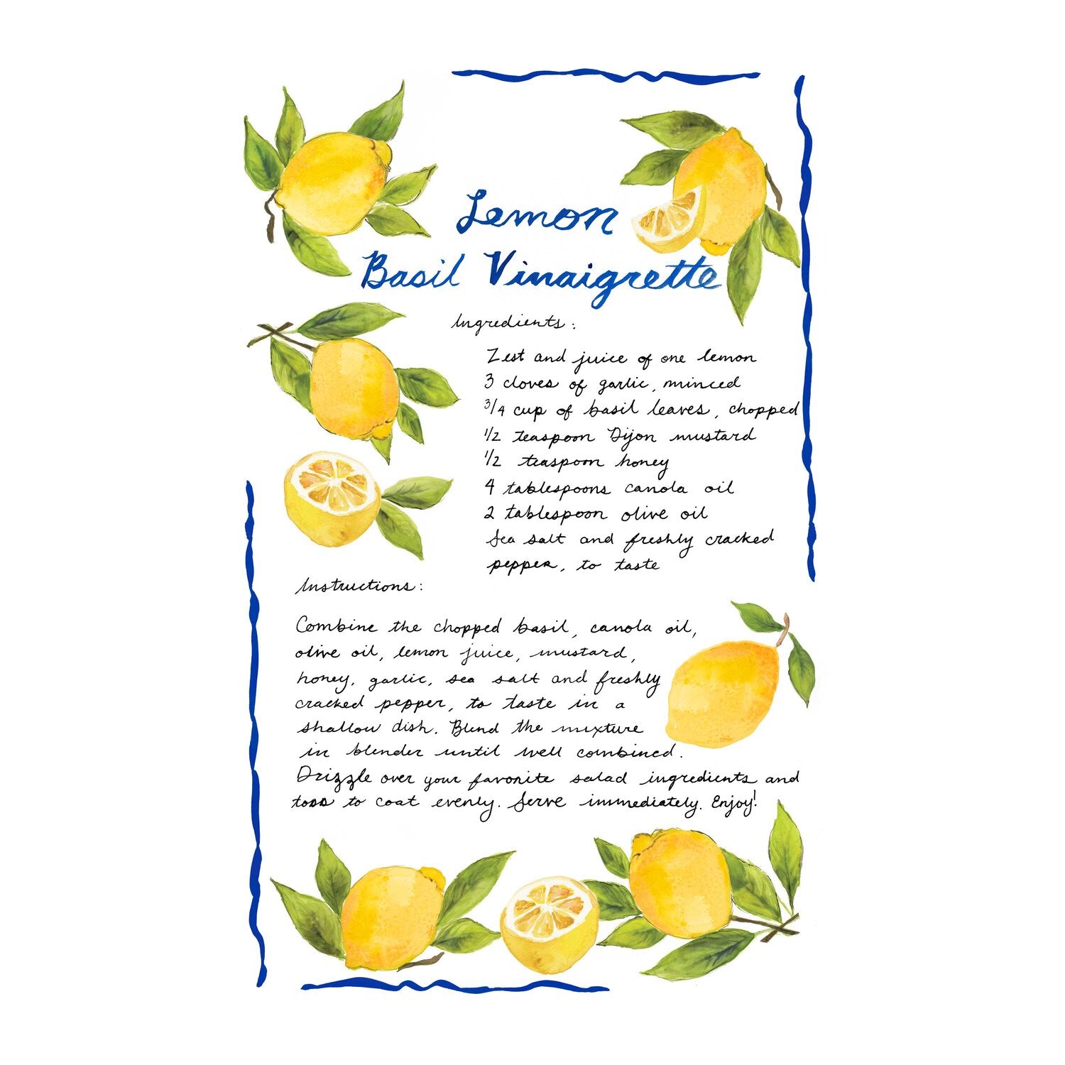 An image of Le Cadeaux Lemon Basil Spoon Rest With Matching Tea Towel Gift Set