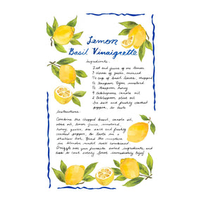 Le Cadeaux Lemon Basil Spoon Rest With Matching Tea Towel Gift Set