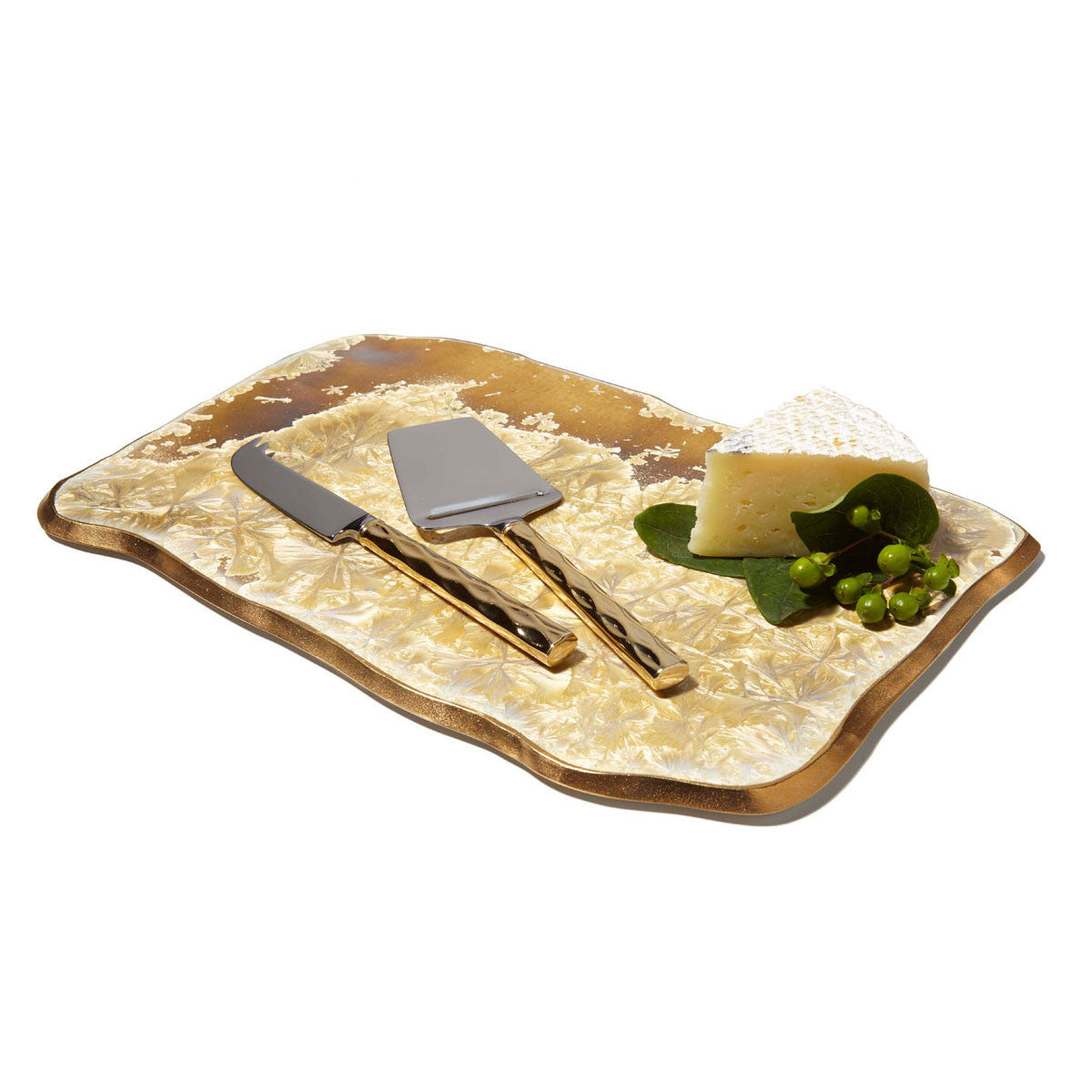 Michael Wainwright Truro Gold Cheese Shaver & Knife set