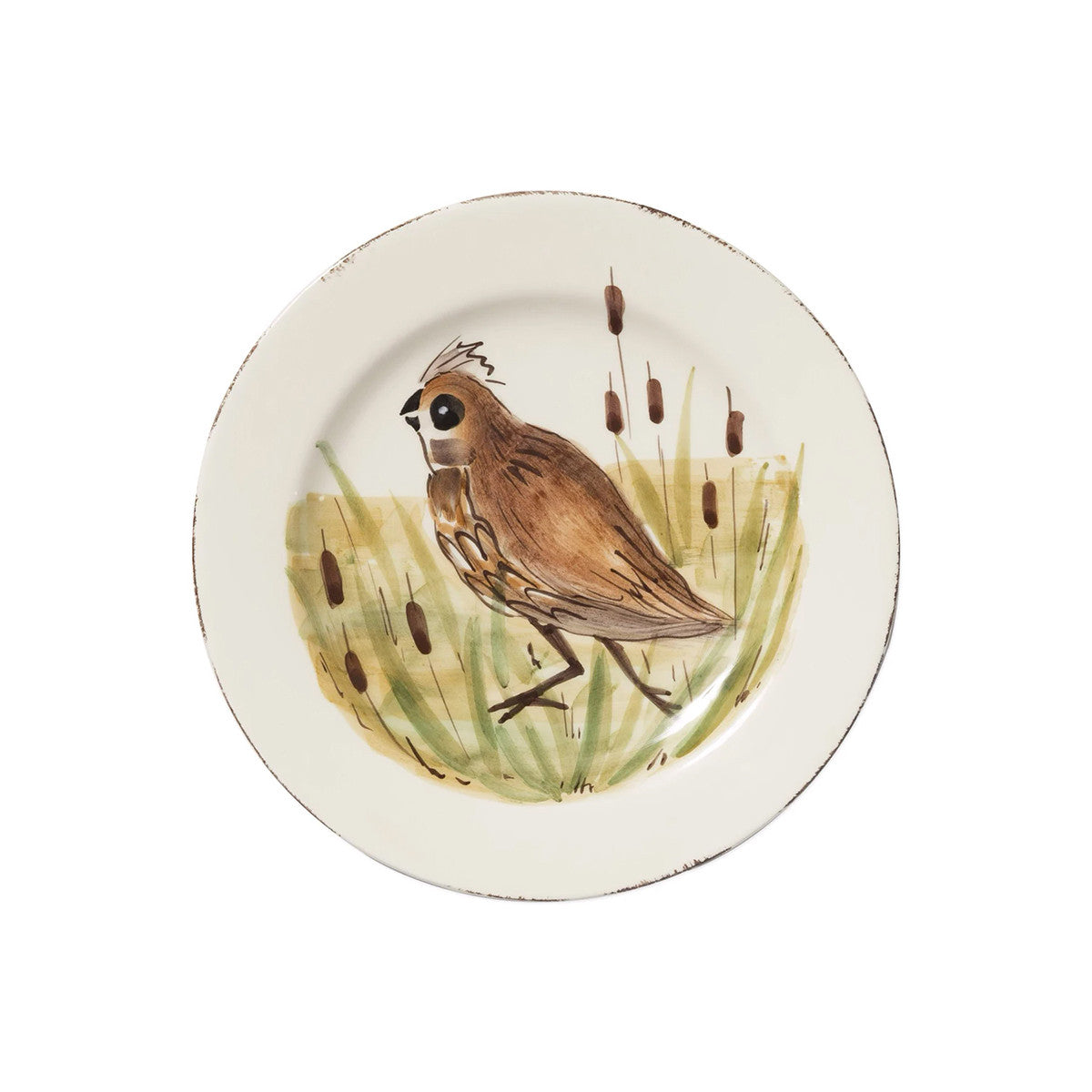 An image of Vietri Wildlife Quail Salad Plate