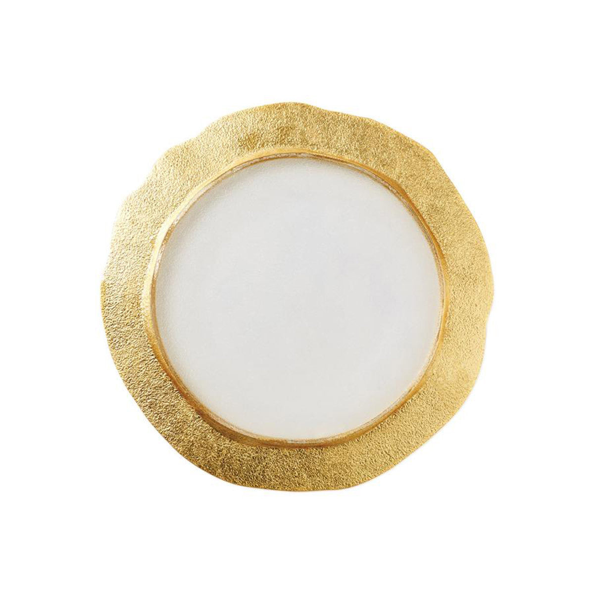 An image of Vietri Rufolo Glass Gold Organic Salad Plate