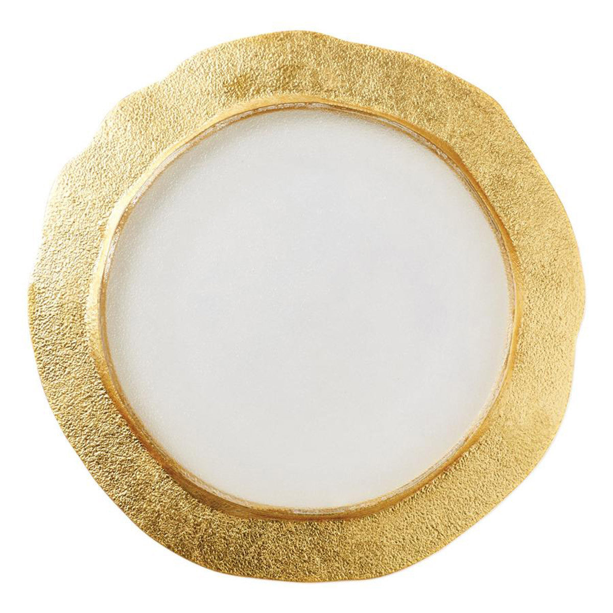 An image of Vietri Rufolo Glass Gold Organic Charger