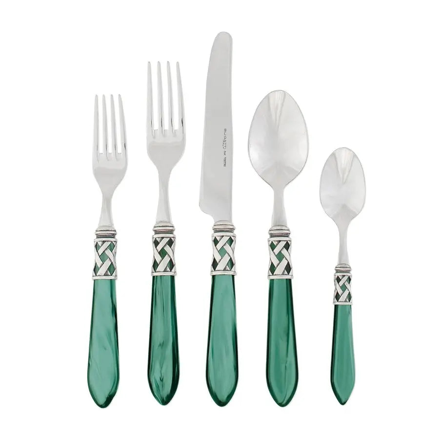 Vietri Aladdin Antique Green Five-Piece Place Setting