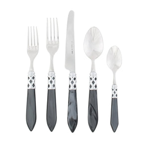 Vietri Aladdin Brilliant Charcoal Five-Piece Place Setting