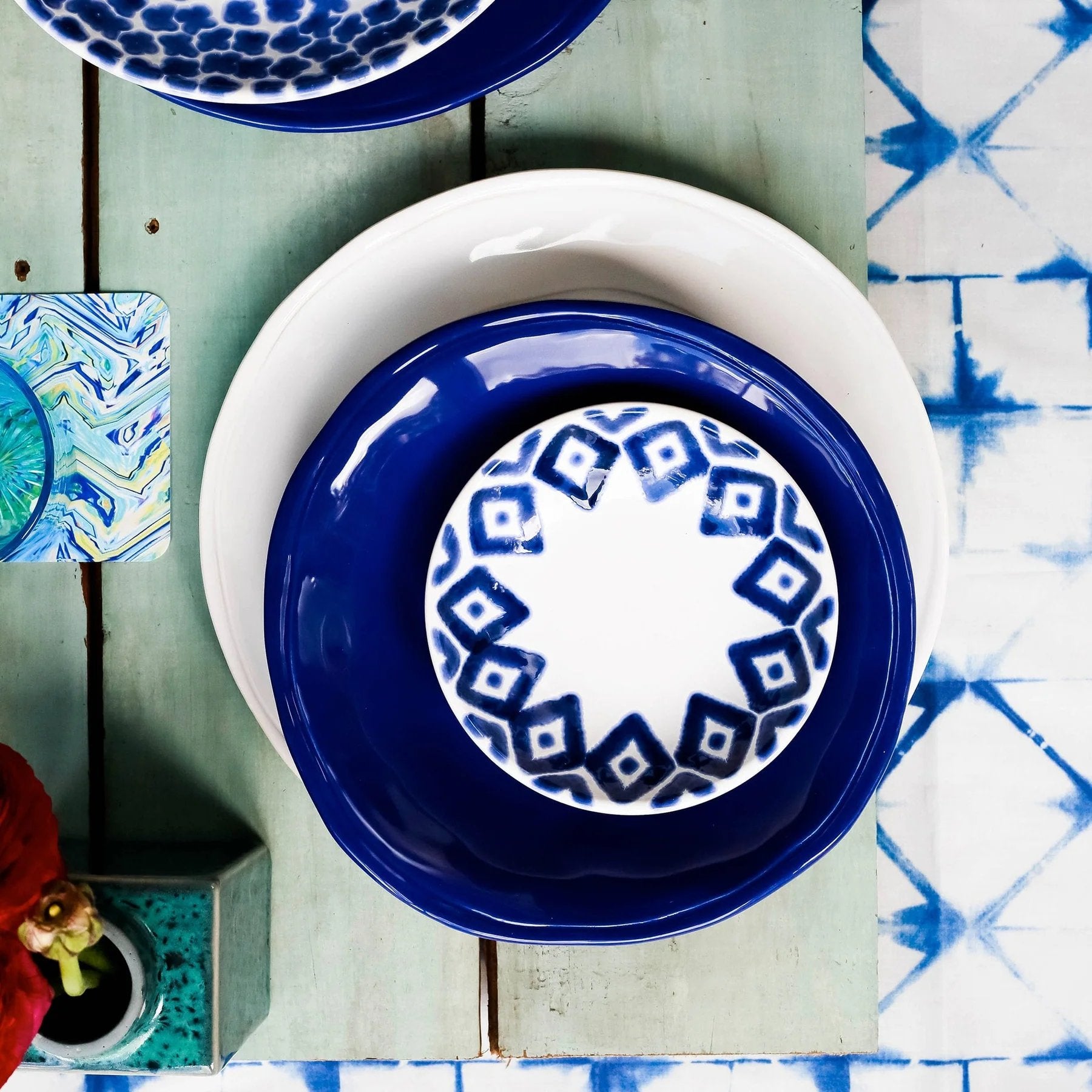 Viva By Vietri Santorini Diamond Condiment Bowl