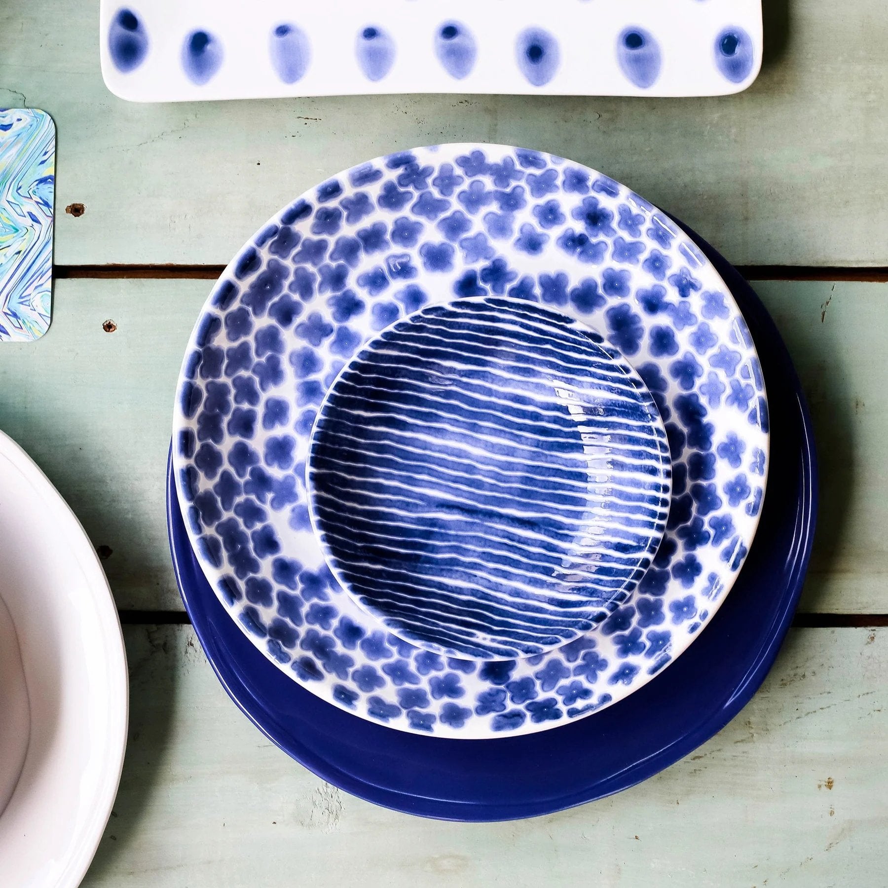 An image of Viva By Vietri Santorini Flower Pasta Bowl