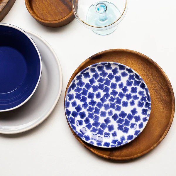 An image of Viva By Vietri Santorini Flower Cocktail Plate