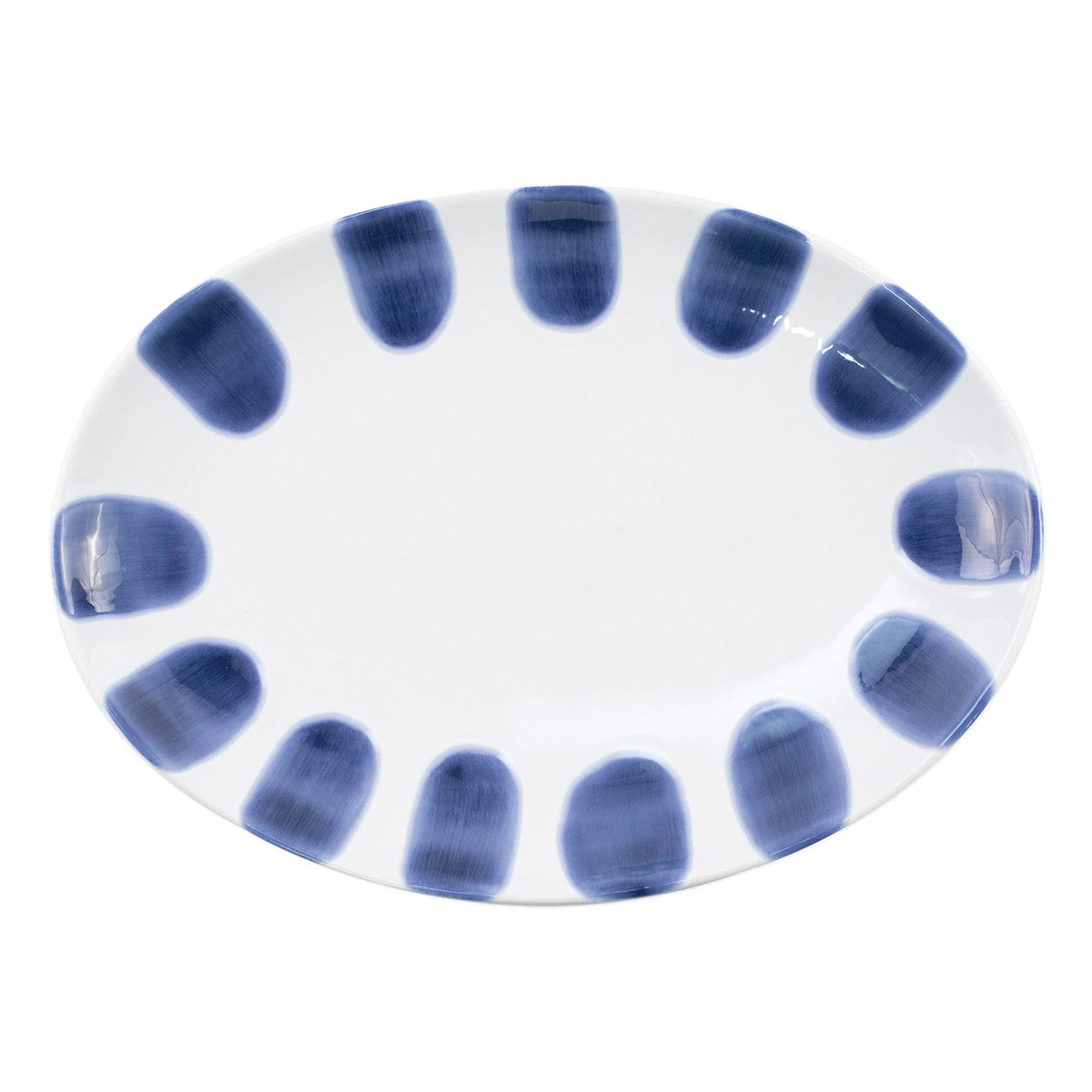 Viva By Vietri Santorini Dot Small Oval Platter