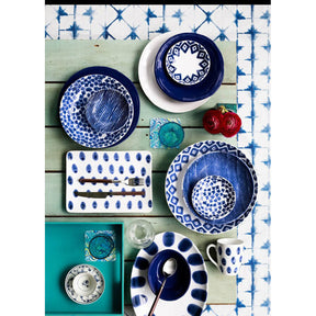 Viva By Vietri Santorini Dot Small Rectangular Platter