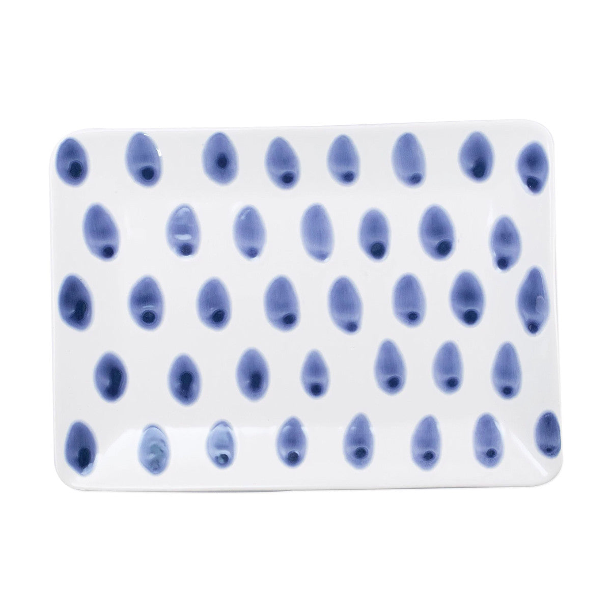 Viva By Vietri Santorini Dot Small Rectangular Platter