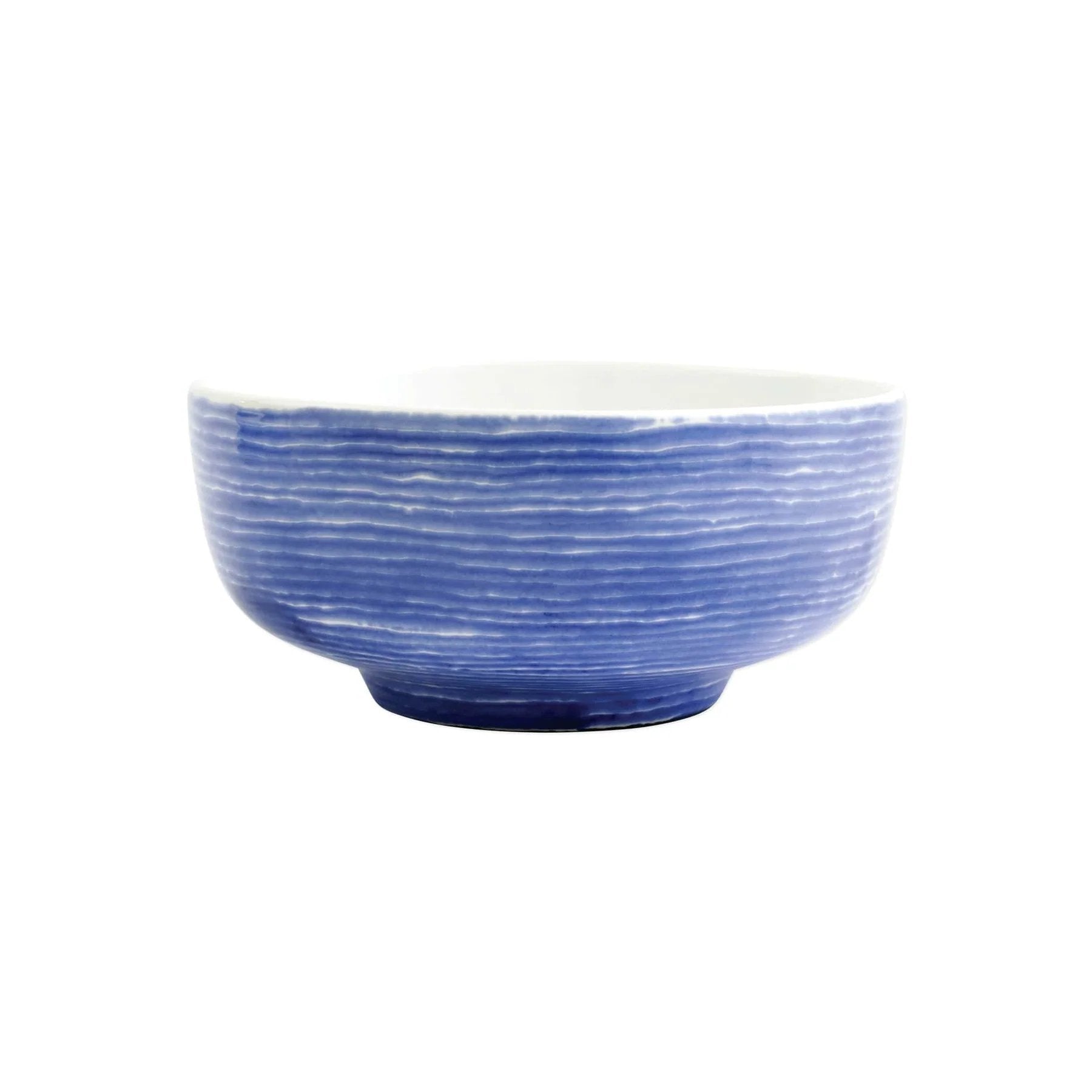 An image of Viva By Vietri Santorini Stripe Medium Footed Serving Bowl