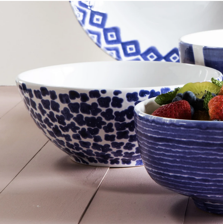 An image of Viva By Vietri Santorini Flower Small Serving Bowl