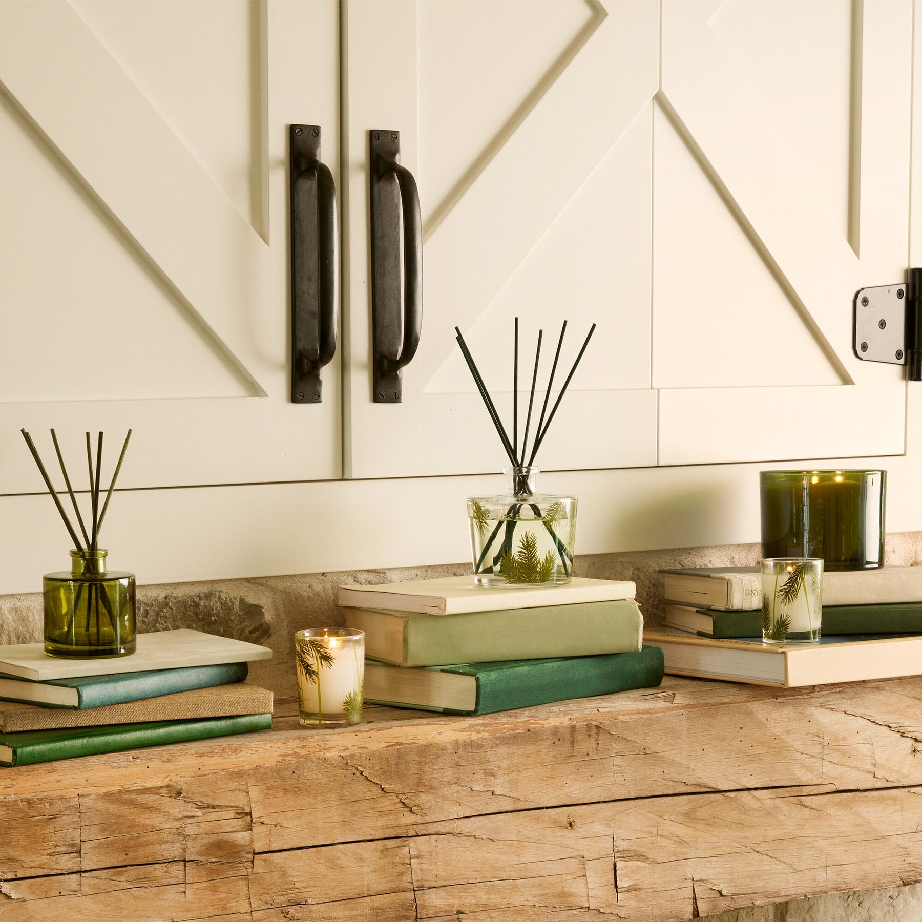 An image of Thymes Frasier Fir Pine Needle Design Reed Diffuser 7.75 fl oz