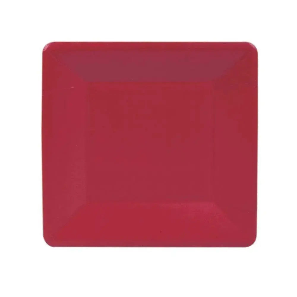 An image of Caspari Grosgrain Border Square Salad Plate