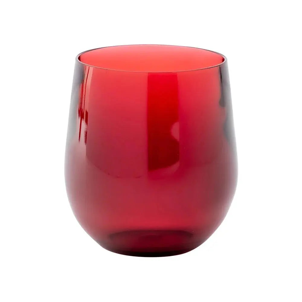 Caspari Acrylic twelve ounce Tumbler Glass In Cranberry