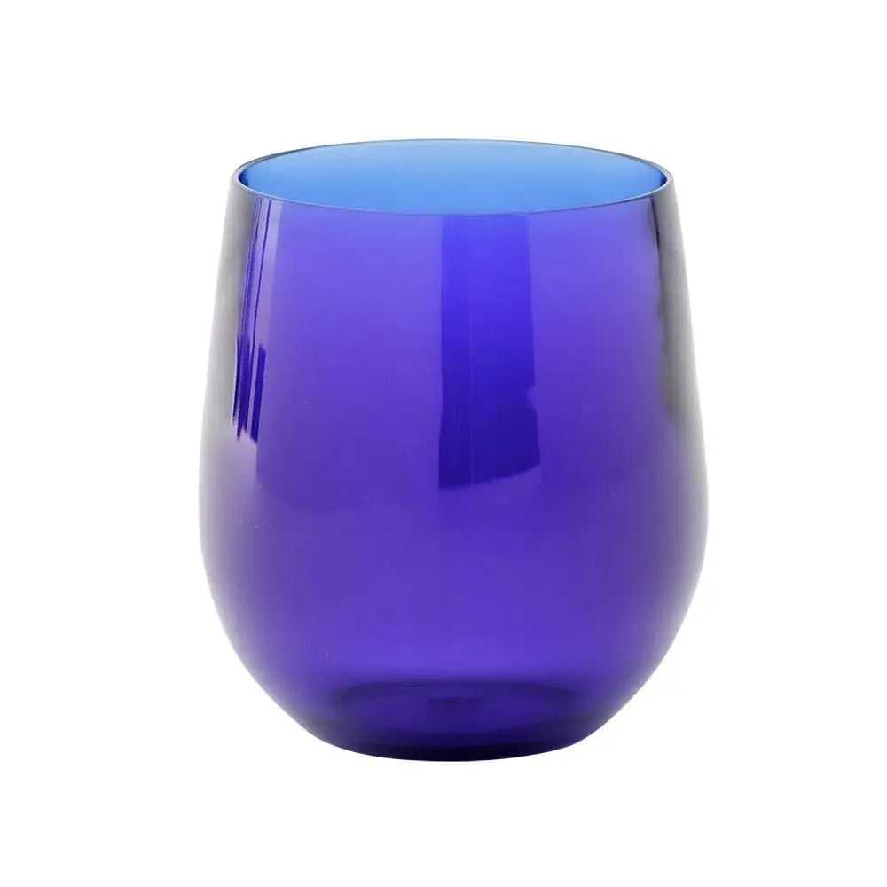 Caspari Acrylic 12 ounce Tumbler Glass In Cobalt