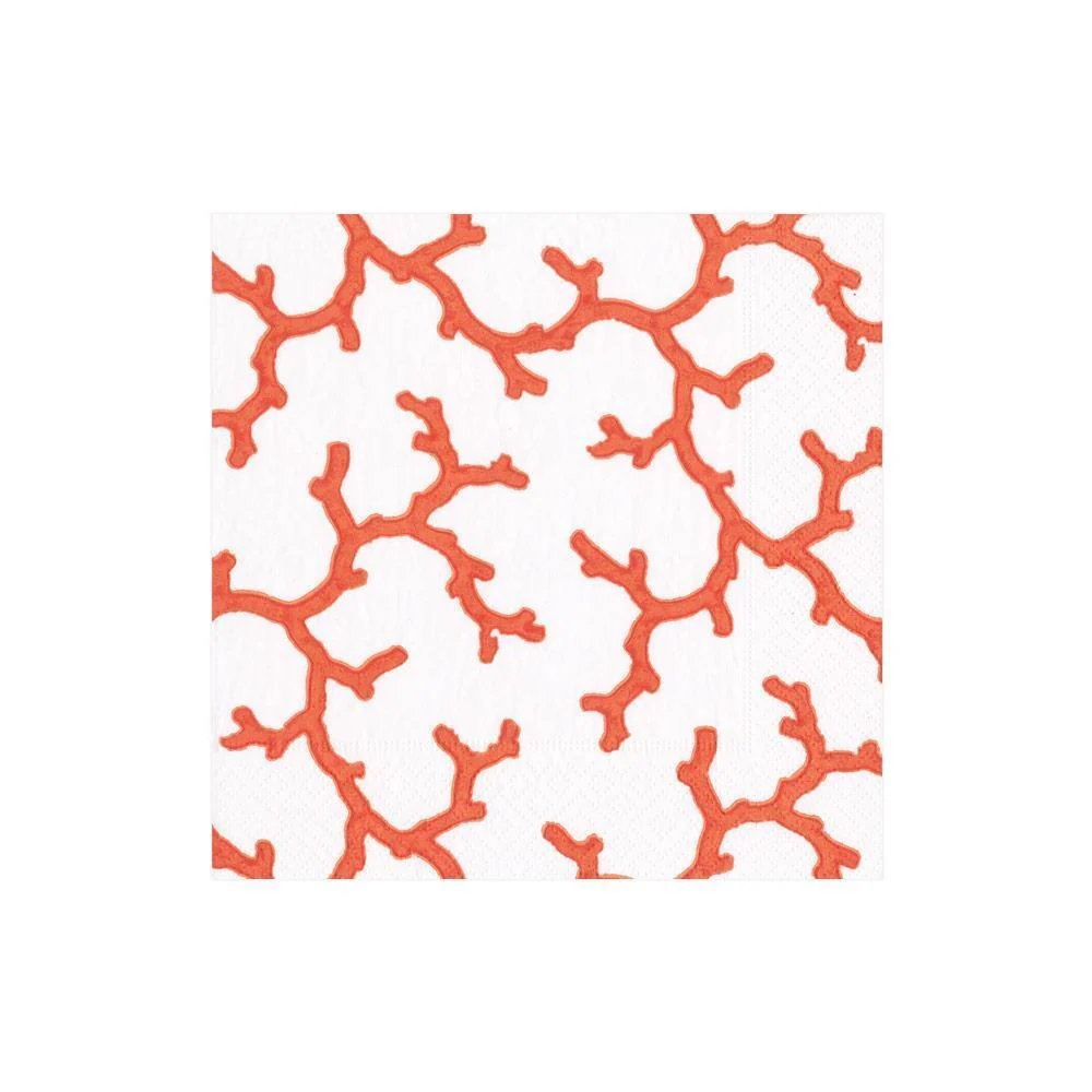 Caspari The Coral Sea Cocktail Napkins