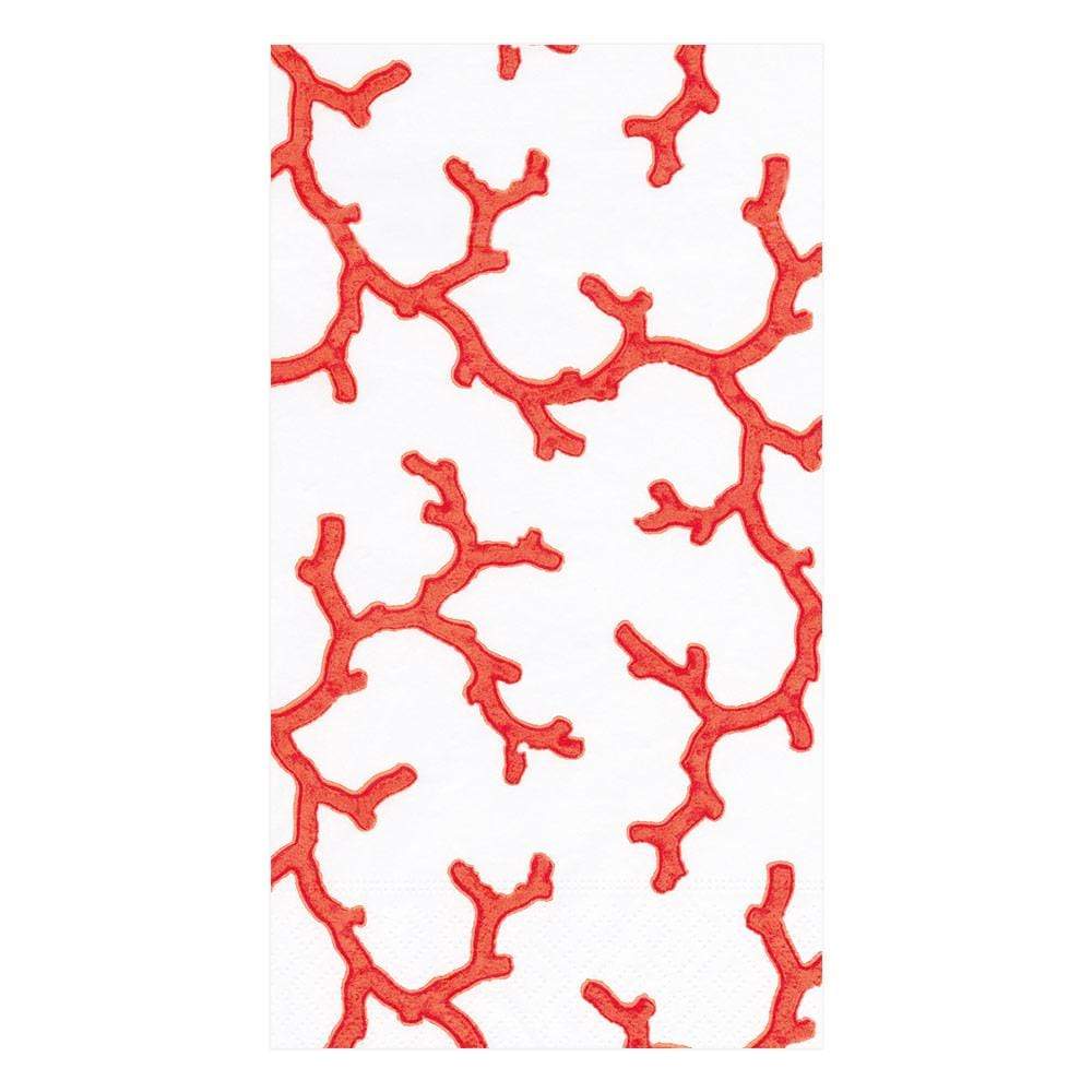 An image of Caspari The Coral Sea Guest Towels