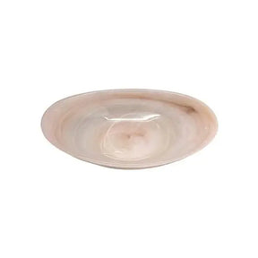 Mariposa Alabaster Oval Bowl in Blush