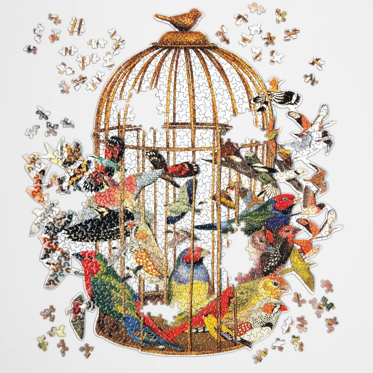 An image of Bouquet of Birds Shaped Puzzle