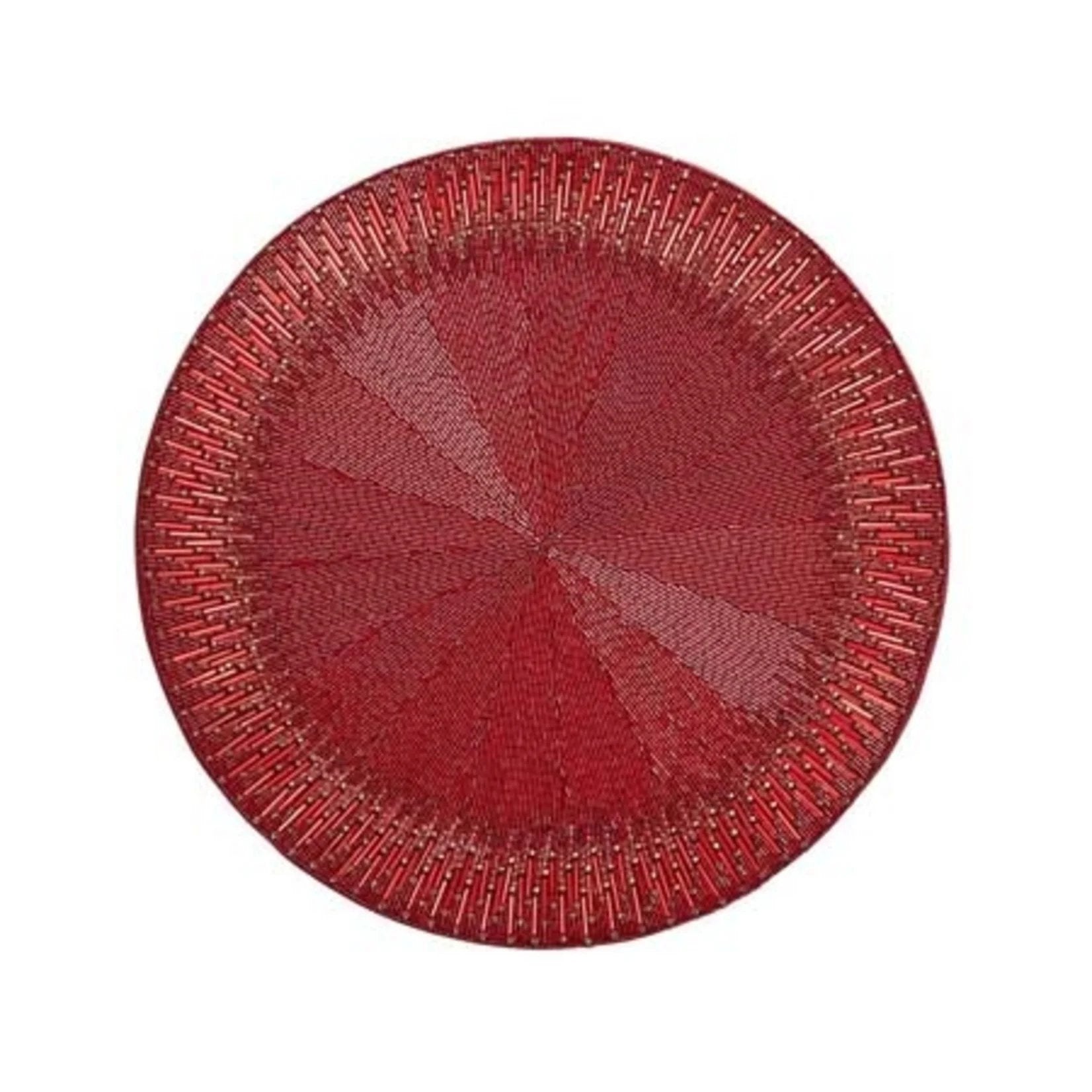 An image of Kim Seybert Holiday Sparkle Round Placemat