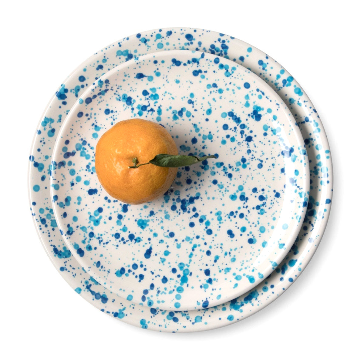 An image of Blue Pheasant Sconset Mixed Blue Spongeware Dinner Plate- Pack of 4