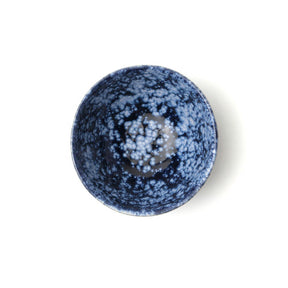 Blue Pheasant Isla Spotted White Navy Cereal Ice Cream Bowl- Pack of 4