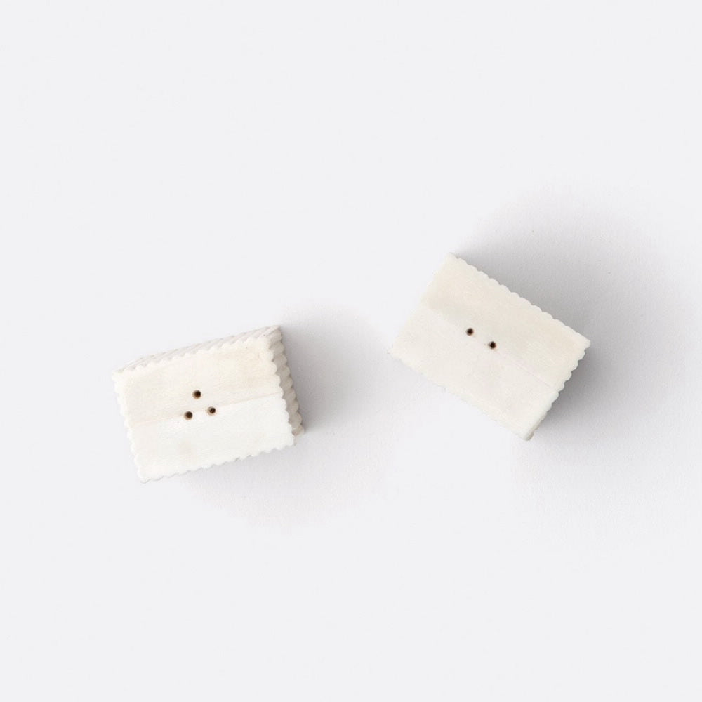 Blue Pheasant Elliott Natural Large Salt and Pepper Shakers, Bone-  Set of 2