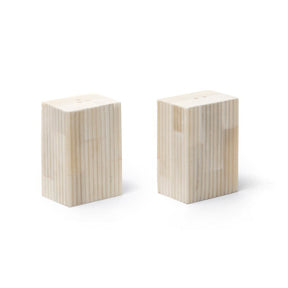 Blue Pheasant Elliott Natural Large Salt and Pepper Shakers, Bone-  Set of 2