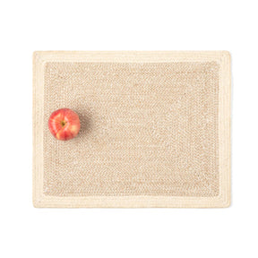 Blue Pheasant Shia Rectangular Placemat Dark Jute Cotton Mix- Pack of 4