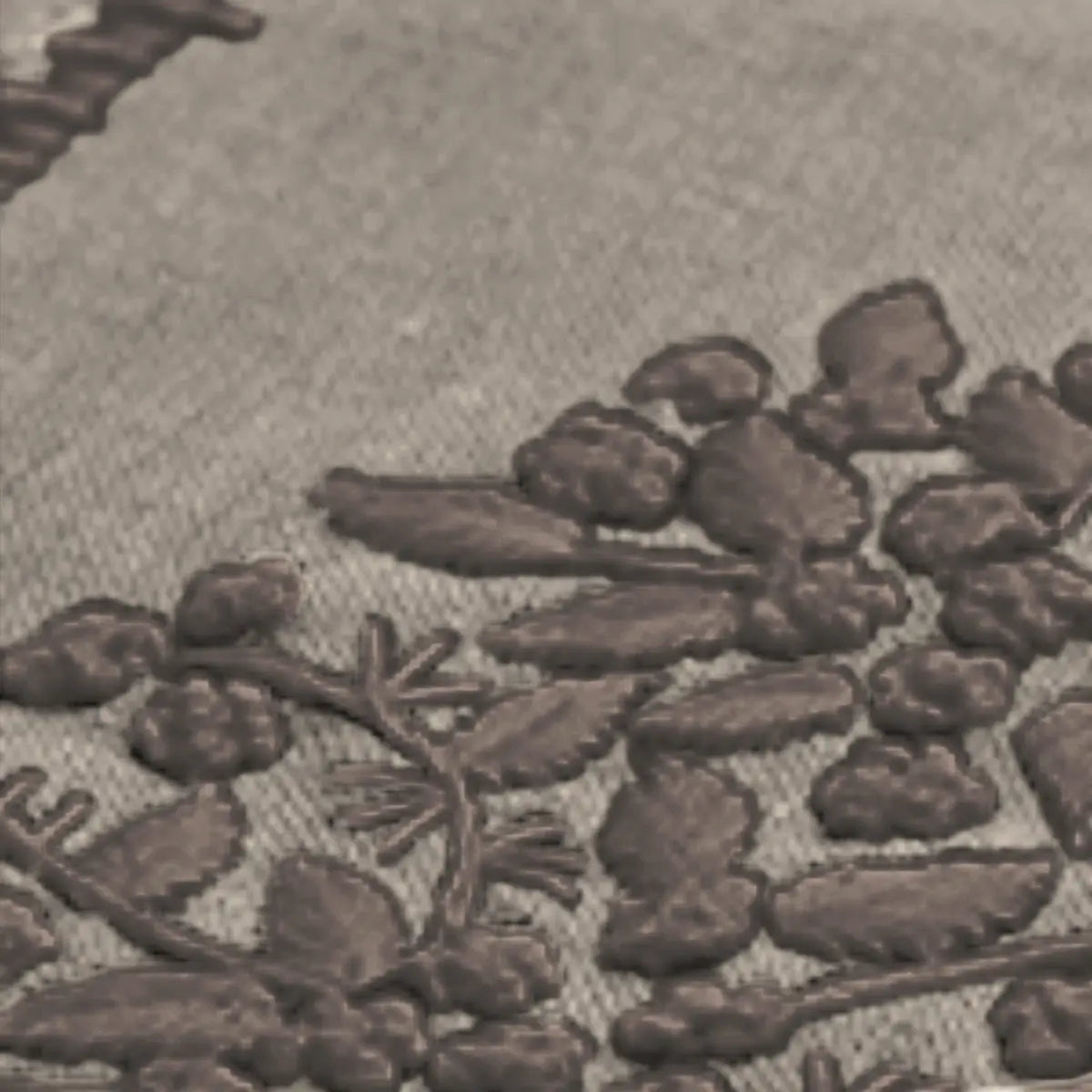 Henry Handwork Jardin Estate Tablecloth in Charcoal Charcoal