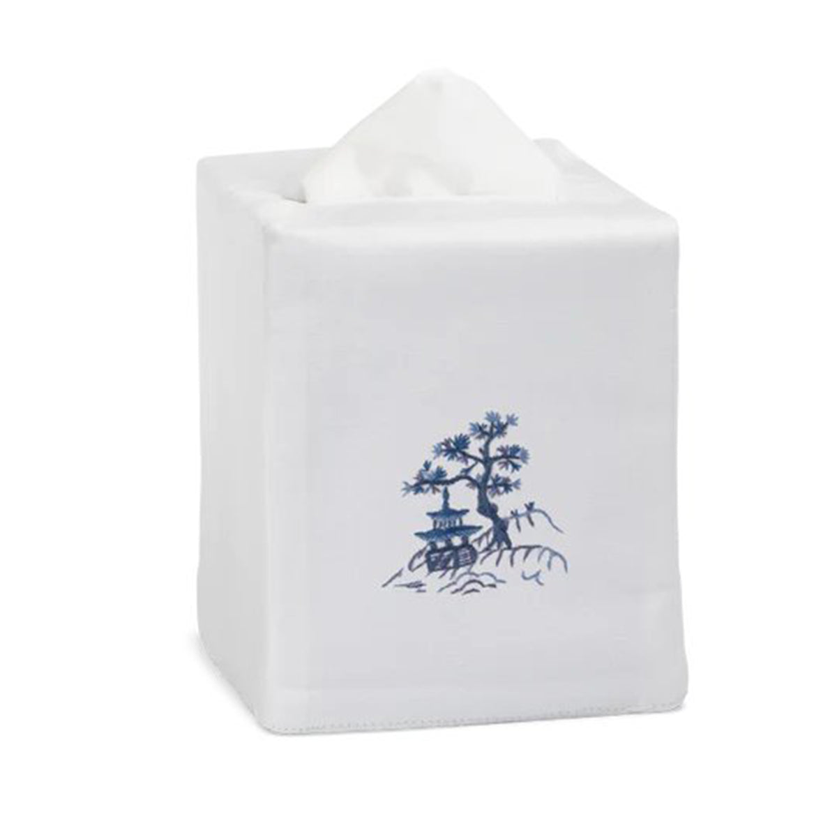 An image of Henry Handwork Canton Blue Tissue Box Cover