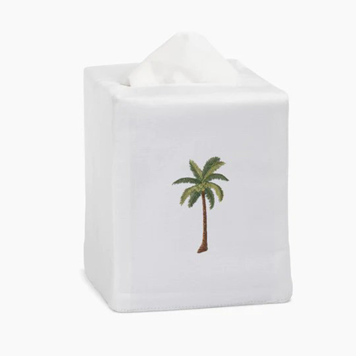 An image of Henry Handwork Palm Tree Modern Tissue Box Cover