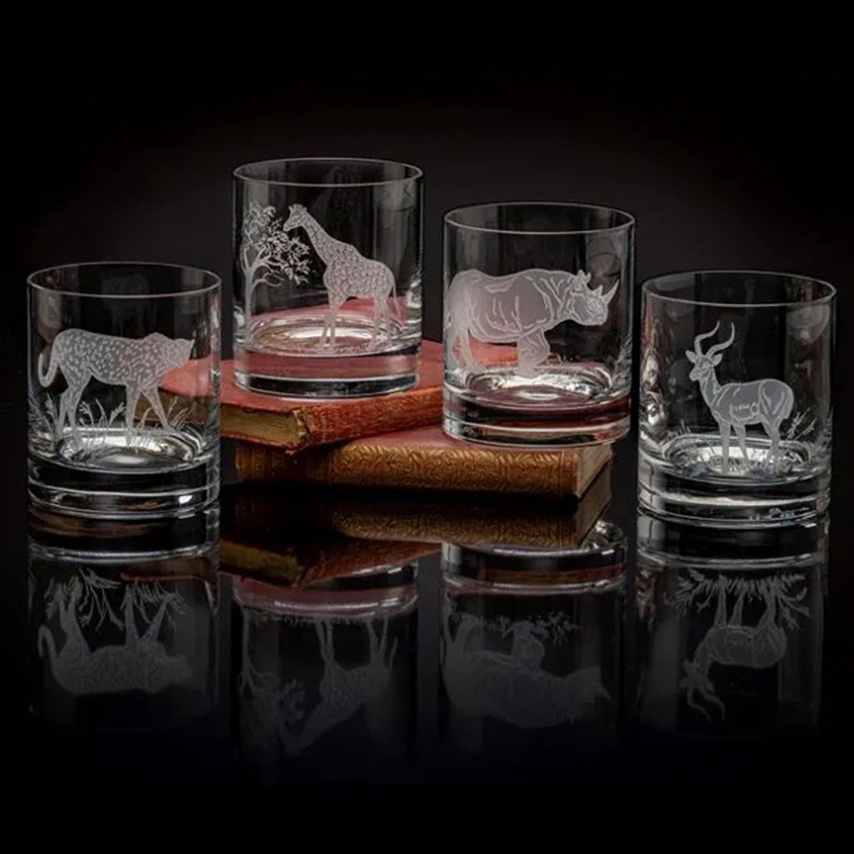 Julie Wear Designs Safari Safari I Old-Fashioned Assorted Glass - Set of 4